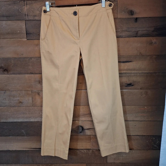TALBOTS Chino Wide Leg Cropped Pants SZ 2 - Picture 1 of 8